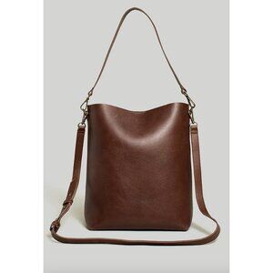 Madewell Brown Leather Bucket Bag